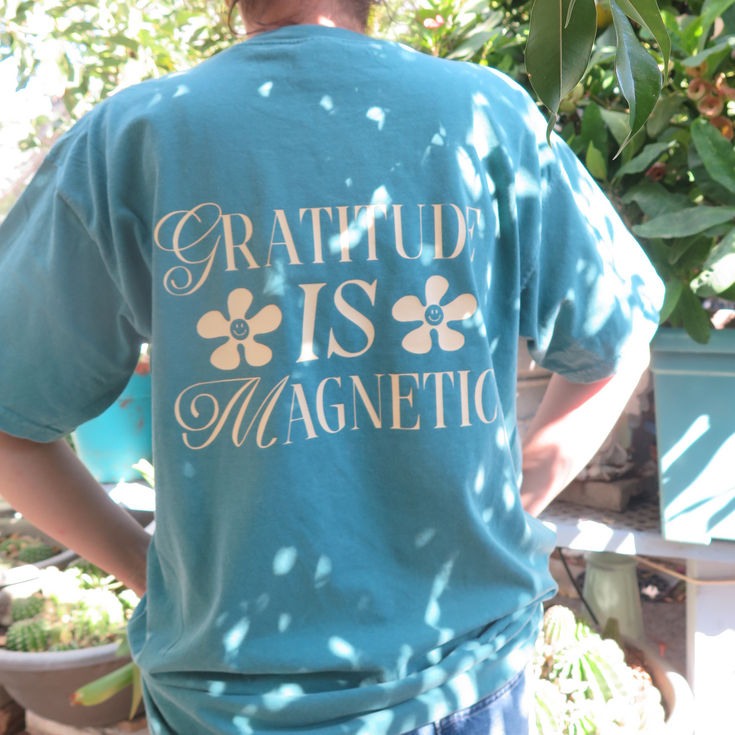 'Gratitude is Magnetic' Emerald Tee