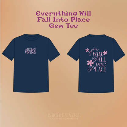'Everything Will Fall Into Place' Navy Tee